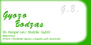 gyozo bodzas business card