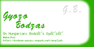 gyozo bodzas business card